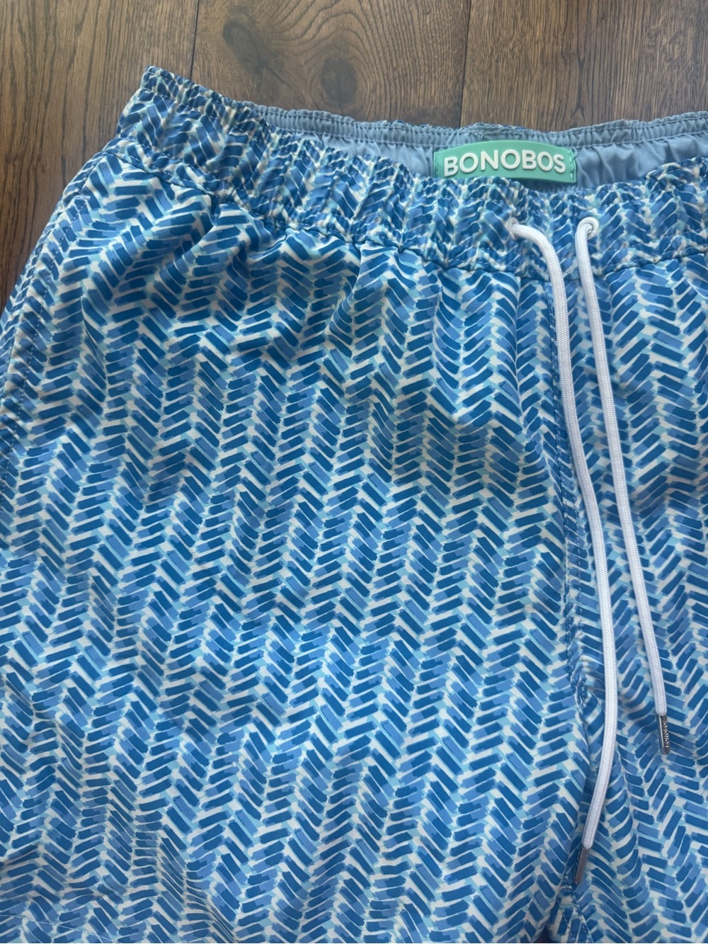 Bonobos Blue Chevron-Pattern Swim Trunks - Picture 4 of 5